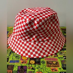 Red Reversible Bucket Hat
